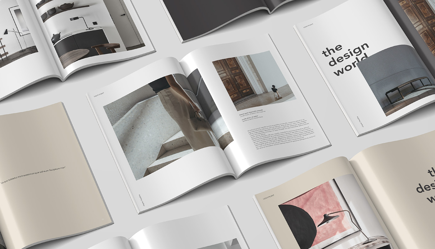 Rain creative brochure og katalog design for light point