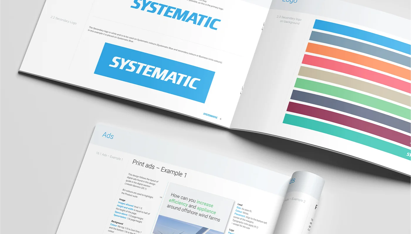 Systematic visuel identity and colors | Rain Creative