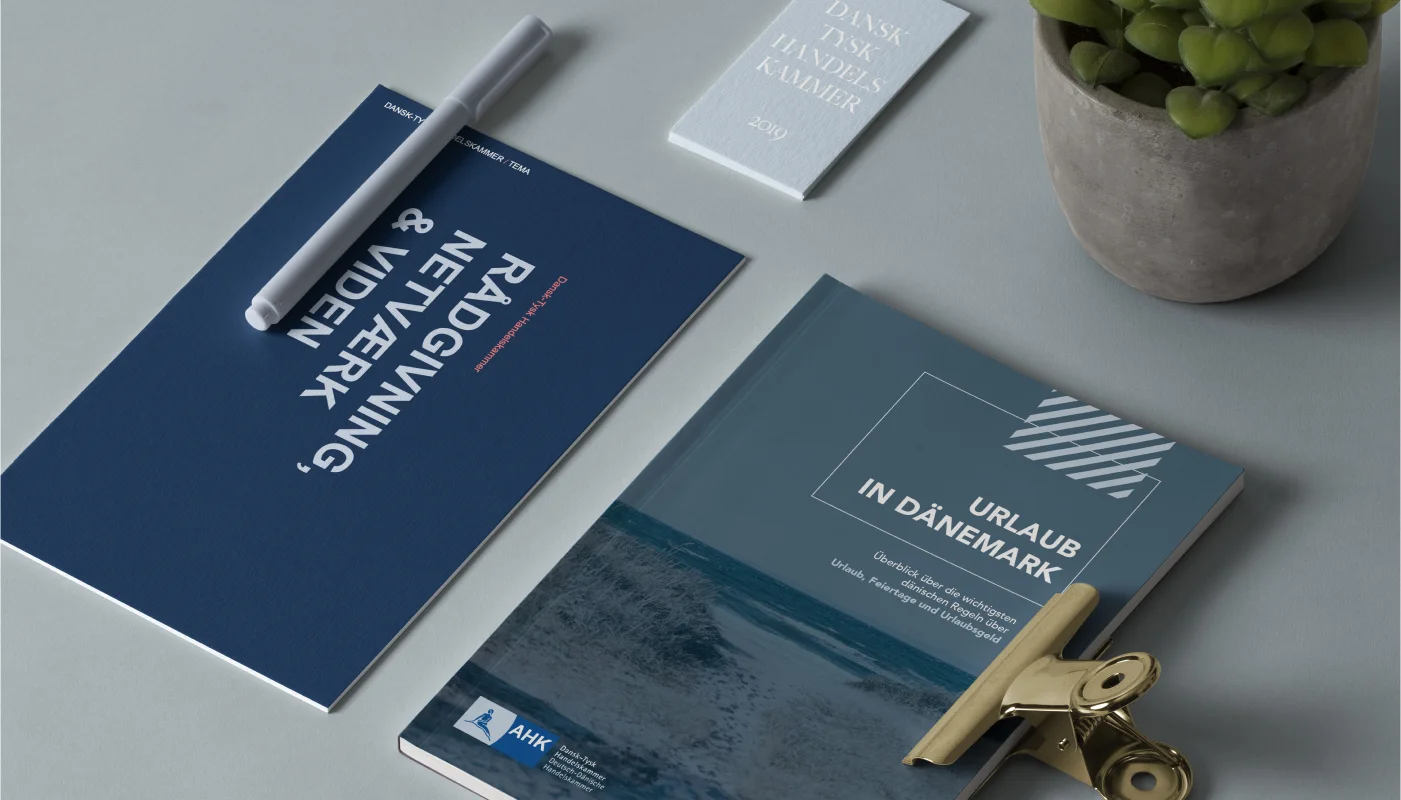 Tryksager & Visuel identitet for Dansk-Tysk Handelskammer | Rain Creative